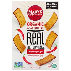 Крекери Real Thin Crackers, каєнський перець, Mary's Gone Crackers, 141 г
