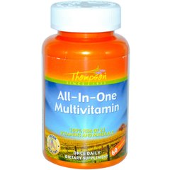 Мультивитамины для всего организма Thompson (All-In-One Multivitamin) 60 капсул купить в Киеве и Украине