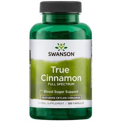 Справжня кориця, True Cinnamon - Full Spectrum, Swanson, 300 мг, 120 капсул