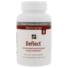 Deflect, формула, що блокує лектин, для крові групи A, D'adamo, 120 вегетаріанських капсул