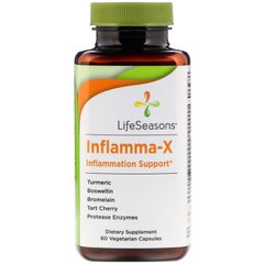 Inflamma-X, поддержка при воспалении, LifeSeasons, 60 вегетарианских капсул купить в Киеве и Украине