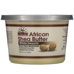 Масло африканського ши, біле гладке, African Shea Butter, White Smooth, Okay Pure Naturals, 368 г