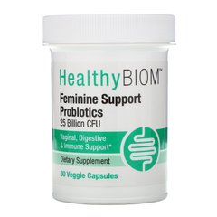Пробіотики для підтримки жіночого здоров'я, HealthyBiom, 25 млрд КУО, 30 вегетаріанських капсул