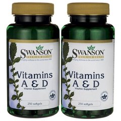 Вітамін А і Д, Vitamin A,D Swanson, 500 капсул