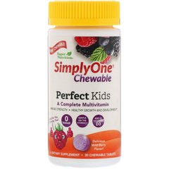 Мультивітамінний комплекс для дітей Super Nutrition (Perfect Kids) 30 жувальних таблеток лісові ягоди