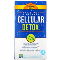 Вітамін B клітинна детоксикація Country Life (Whole Food B-Vitamin Cellular Detox) 30 веганських капсул
