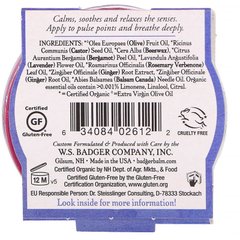 Бальзам для сну лаванда та бергамот Badger Company (Organic Sleep Balm Lavender & Bergamot) 21 г