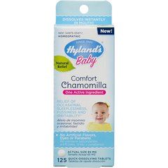 Дитячий препарат з ромашкою, Baby, Comfort Chamomilla, Hyland's, 65 мг, 125 швидкорозчинних таблеток