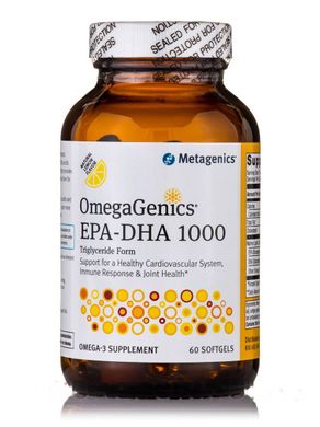 Омега ЕПК-ДГК Metagenics (OmegaGenics EPA-DHA) 1000 мг 60 гелевих капсул