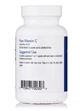 Чистий вітамін C, Pure Vitamin C, Allergy Research Group, 100 вегетаріанських капсул