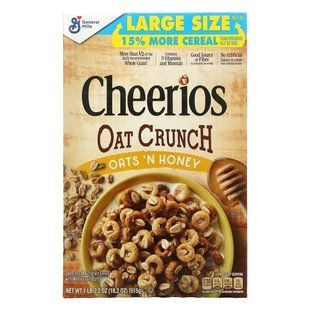 General Mills, Овсяные хлопья Cheerios, овсяный мёд, 18,2 унции (515 г) купить в Киеве и Украине