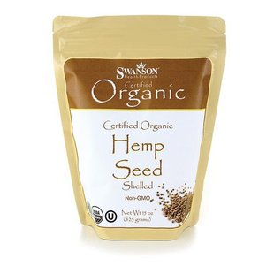 Сертифицированные органические семена конопли в скорлупе,Certified Organic Hemp Seed Shelled, Swanson, 425 грам купить в Киеве и Украине