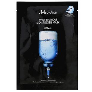 Маска SOS Ringer з водним сяйвом, чорна, JM Solution, 1 лист, 35 мл