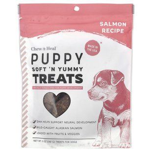 Chew + Heal, Puppy Soft 'N Yummy Treats, For Dogs, Salmon, 5 oz (142 g) купить в Киеве и Украине