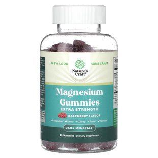Nature's Craft, Magnesium Gummies, Extra Strength, Raspberry, 90 Gummies