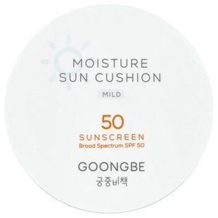 Goongbe, Moisture Sun Cushion Sunscreen, Mild, SPF 50, 0.49 oz (14 g) купить в Киеве и Украине