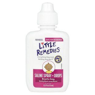Little Remedies, Сольовий спрей + краплі, для носа, 15 мл (0,5 рідк. унції)