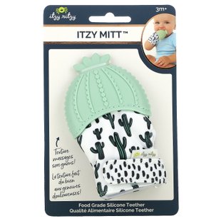 Itzy Ritzy, Itzy Mitt, пищевой силиконовый прорезыватель, от 3 месяцев, кактус, 1 прорезыватель купить в Киеве и Украине