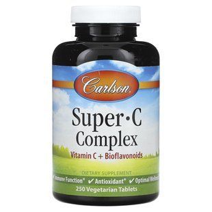 Carlson, Super C Complex, 250 Vegetarian Tablets купить в Киеве и Украине