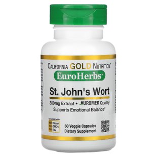 Экстракт зверобоя California Gold Nutrition (St. John's Wort) 300 мг 60 капсул купить в Киеве и Украине