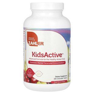 Детский витаминный комплекс для внимания и концентрации Zahler (Kids Active) 60 жевательных таблеток купить в Киеве и Украине