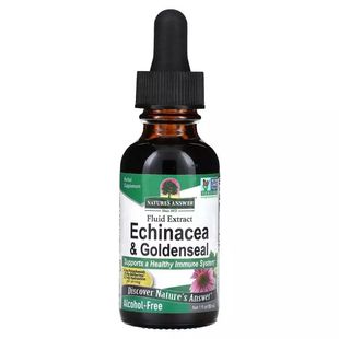 Эхинацея и Желтокорень (Гидрастис), без спирта, Echinacea & Goldenseal, Alcohol-Free, Nature's Answer, 30 мл купить в Киеве и Украине