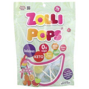 Чупачупсы для чистых зубов, тропические фрукты, The Clean Teeth Pops, Tropical Fruits, Zollipops, 23-25 чупачупсов купить в Киеве и Украине