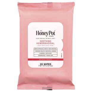 The Honey Pot Company, Soothing Hemorrhoidal Wipes, Maximum Strength, 20 Wipes