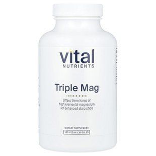 Vital Nutrients, Triple Mag , 180 Vegan Capsules купить в Киеве и Украине