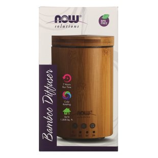 Ультразвуковой распылитель эфирных масел из натурального бамбука Now Foods (Real Bamboo Ultrasonic Oil Diffuser) 1 распылитель купить в Киеве и Украине