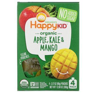 Organic Happy Family Organics (Inc. Twist) 4 packs of 90 g apple, cabbage, and mango puree
