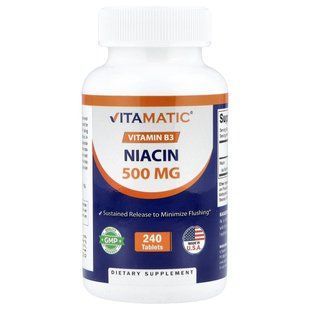 Vitamatic, Niacin, 500 mg, 240 Tablets купить в Киеве и Украине