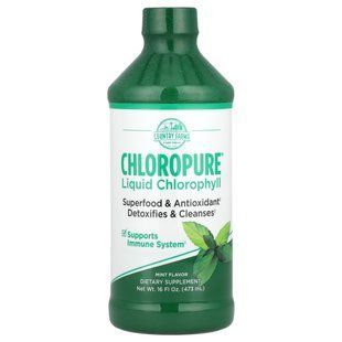 Country Farms, Liquid Chlorophyll Chloropure, mint, 16 fluid ounces (473 ml)