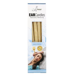 Ушные свечи люксовая коллекция без запаха Wally's Natural (Beeswax Ear Candles Luxury Collection Unscented) 12 свечей купить в Киеве и Украине