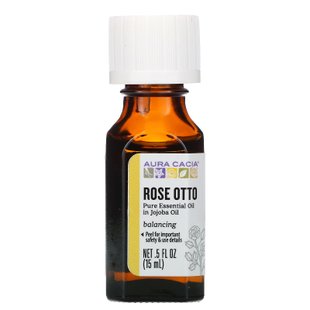 Роза Отто в масле жожоба Aura Cacia (Essential Oils Rose In Jojoba Oil) 15 мл купить в Киеве и Украине