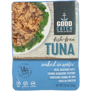 Тунец без рыбы, голый в воде, Fish-Free Tuna, Naked In Water, Good Catch, 94 г купить в Киеве и Украине