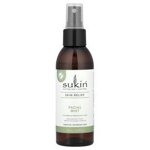 Sukin, Skin Relief, Facial Mist, Sensitive, Distressed Skin, Fragrance Free, 4.23 fl oz (125 ml) купить в Киеве и Украине