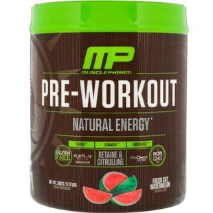 Pre-Workout Complex MusclePharm Natural (Pre-Workout) 348 g with Watermelon Flavor