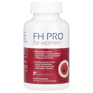 Womens Multivitamins, Clinical-Grade Fertility Supplement, FH Pro for Women - Clinical-Grade Fertility Supplement, Fairhaven Health, 180 capsules.