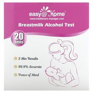 Easy@Home, Breastmilk Alcohol Test, 20 Tests купить в Киеве и Украине