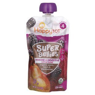 Органические груши, свекла и ежевика, Happy Tot, Super Bellies, Organic Pears, Beets & Blackberries, Happy Family Organics, 113 г купить в Киеве и Украине