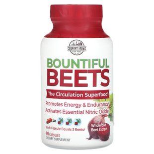 Country Farms, Bountiful Beets, Whole Beet Extract, 90 Capsules купить в Киеве и Украине