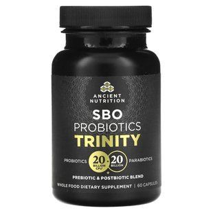 Ancient Nutrition, SBO, пробіотики Trinity, 60 капсул
