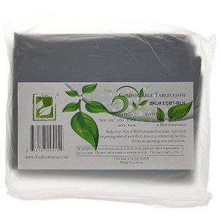 Компостируемая скатерть, черная, Compostable Tablecloth, Black, Earth's Natural Alternative, 2 шт купить в Киеве и Украине