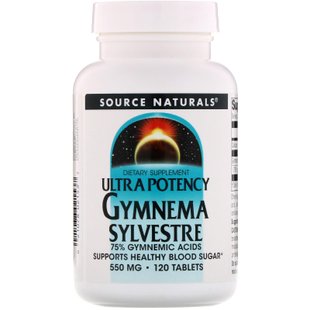 Джимнема Сильвестра Source Naturals (Ultra Potency Gymnema Sylvestre) 550 мг 120 таблеток купить в Киеве и Украине