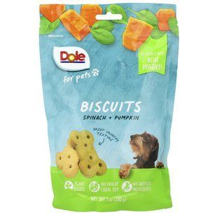 Dole for Pets, Biscuits, Spinach + Pumpkin , 7 oz (200 g) купить в Киеве и Украине