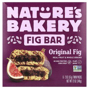 Nature's Bakery, инжирный батончик, оригинальный инжир, 6 отдельных пакетиков по 57 г (2 унции) купить в Киеве и Украине