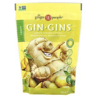 The Ginger People, Gin Gins&reg;, жевательные таблетки с лимоном и имбирем, со вкусом лимона, 84 г (3 унции) купить в Киеве и Украине