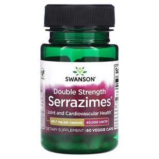 Оптимальная потенция серразимов, Optimum Potency Serrazimes 40,000 единиц, Swanson, 66.7 мг, 60 капсул купить в Киеве и Украине