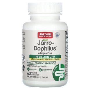 Jarrow Formulas, Vegan Jarro-Dophilus, Allergen Free, 10 Billion CFU, 60 Veggie Capsules купить в Киеве и Украине